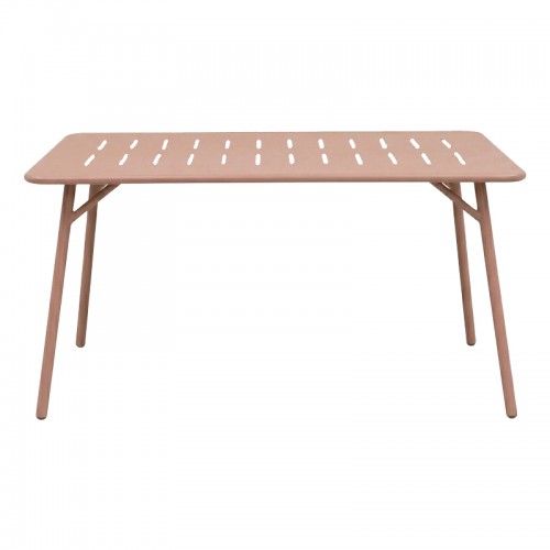 Τραπέζι Moraja Pakoworld Terracotta Μέταλλο 140X80X72Εκ