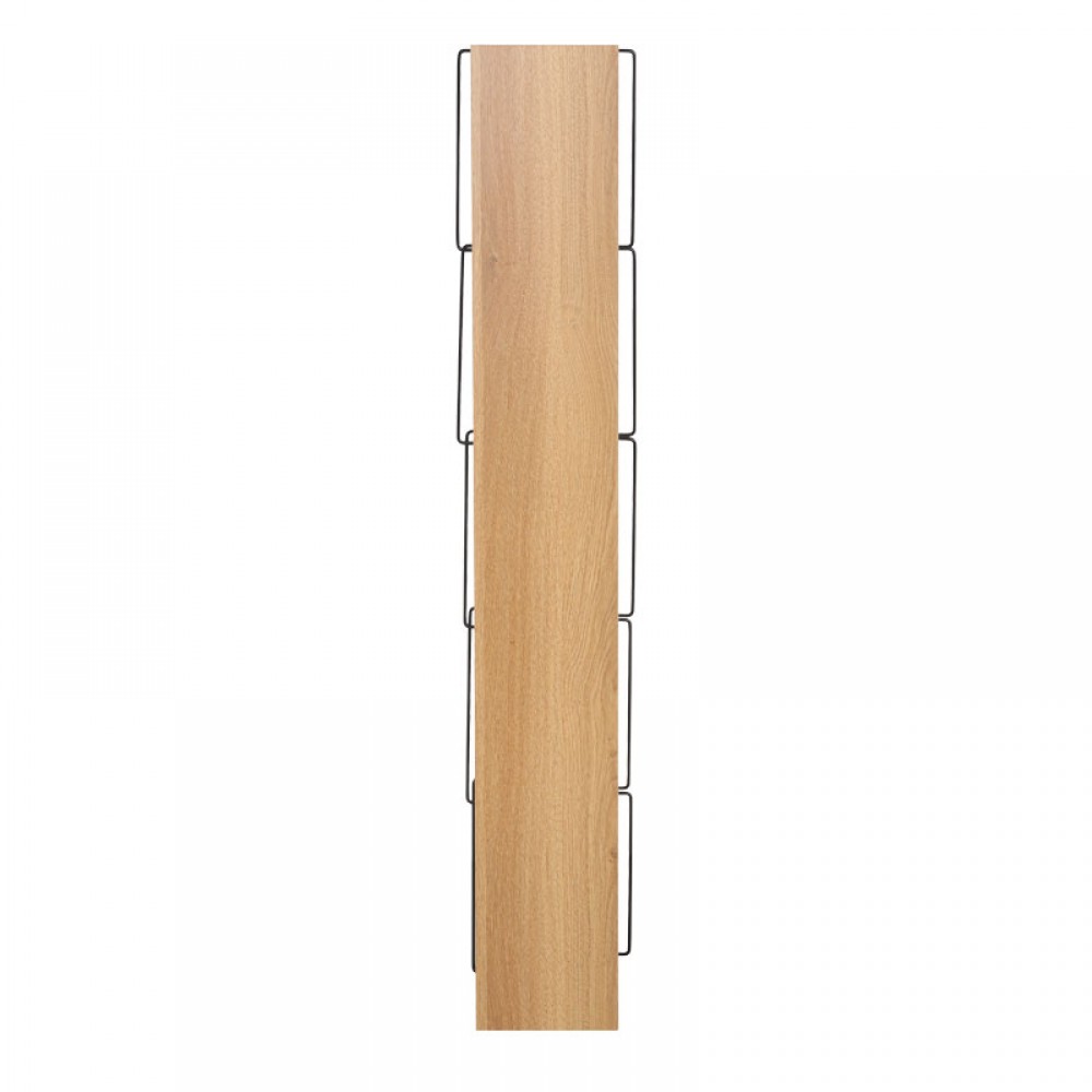 Βιβλιοθήκη Mini Tars Pakoworld Sonoma-Μαύρο 50X22X150Εκ