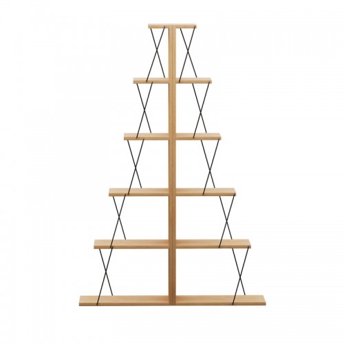 Βιβλιοθήκη Mini Tars Pakoworld Sonoma-Μαύρο 100X22X150Εκ