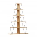 Βιβλιοθήκη Mini Tars Pakoworld Sonoma-Μαύρο 100X22X150Εκ