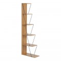 Βιβλιοθήκη Mini Tars Pakoworld Sonoma-Μαύρο 100X22X150Εκ