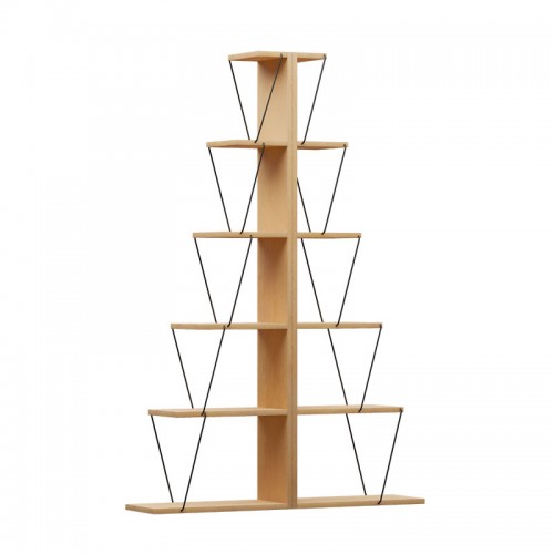 Βιβλιοθήκη Mini Tars Pakoworld Sonoma-Μαύρο 100X22X150Εκ