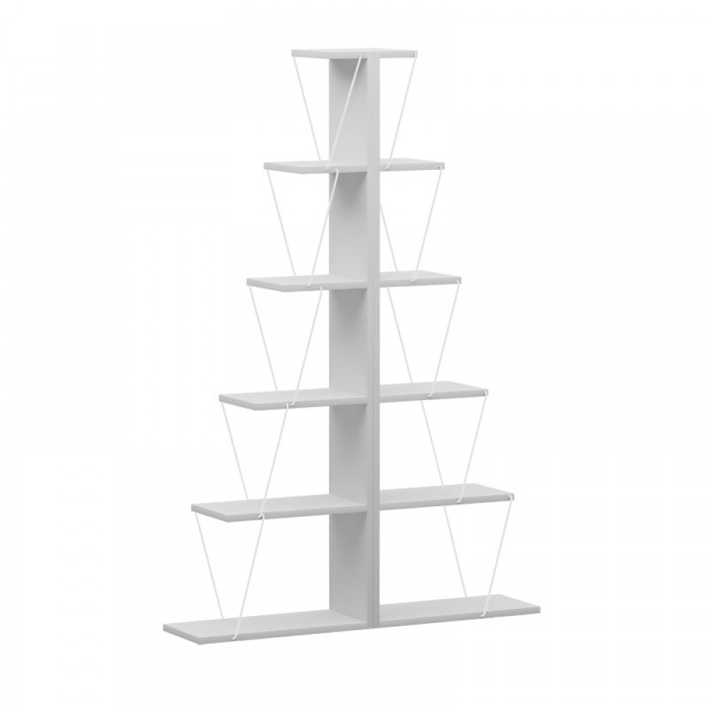 Βιβλιοθήκη Mini Tars Pakoworld Λευκό 100X22X150Εκ