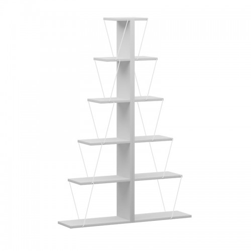 Βιβλιοθήκη Mini Tars Pakoworld Λευκό 100X22X150Εκ