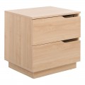 Κομοδίνο Verena Pakoworld Σε Φυσική Απόχρωση 48X40X48Εκ