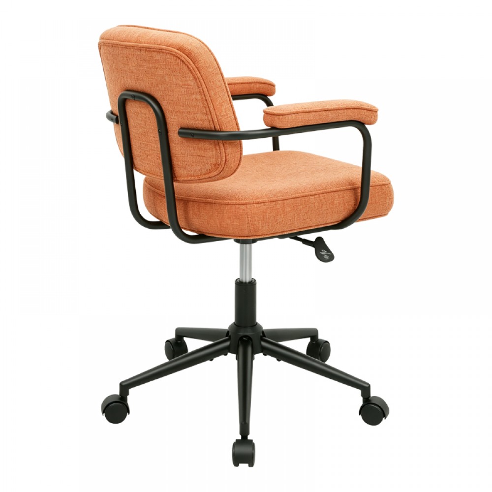 Καρέκλα Γραφείου Leberta Pakoworld Terracotta Ύφασμα 64X63,5X86-96Εκ