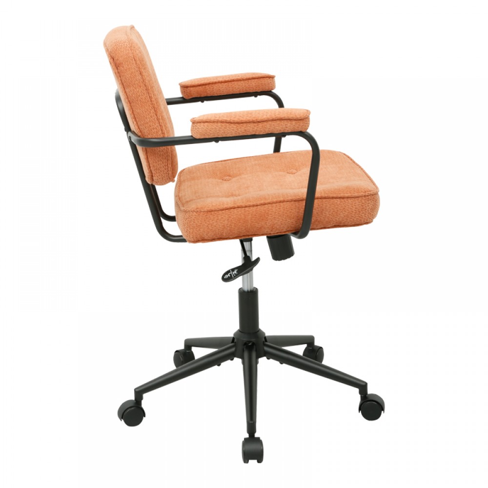 Καρέκλα Γραφείου Leberta Pakoworld Terracotta Ύφασμα 64X63,5X86-96Εκ