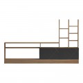 Σύνθετο Σαλονιού Seruno Pakoworld Oak - Μαύρο Μαρμάρου 170X25X100Εκ