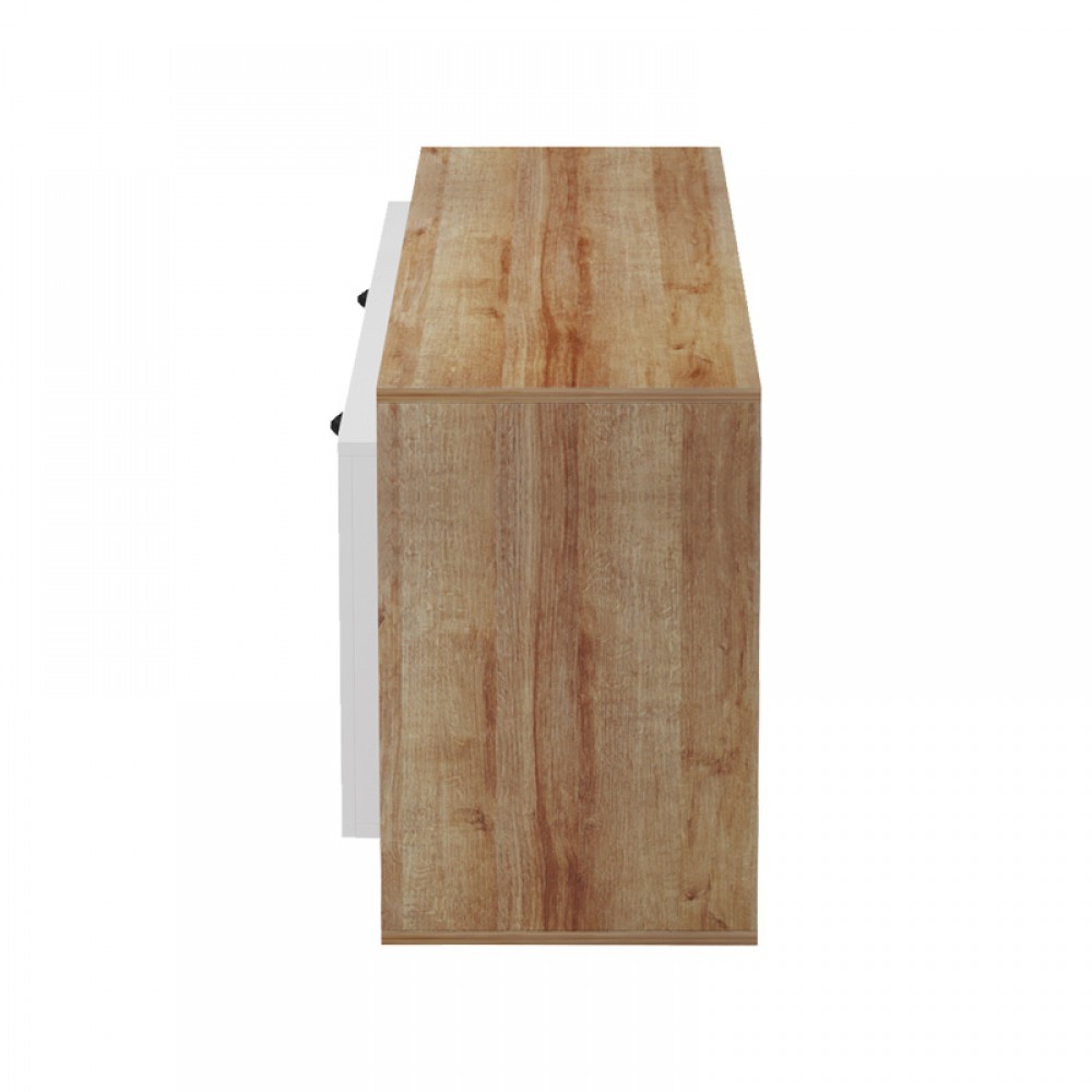 Έπιπλο Τηλεόρασης Tobler Pakoworld Σε Oak- Λευκή Απόχρωση 170X40X53Εκ