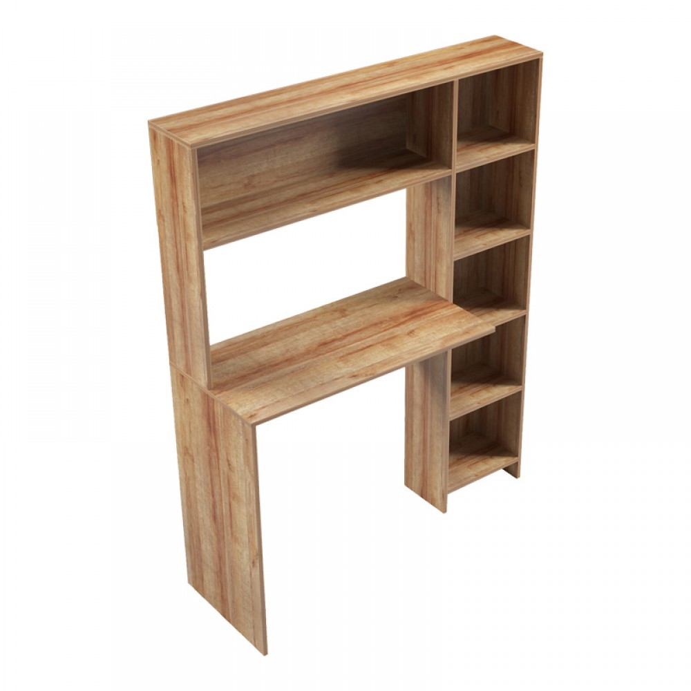 Γραφείο Με Βιβλιοθήκη Janson Pakoworld Oak 113.2X40X141.8Εκ