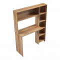 Γραφείο Με Βιβλιοθήκη Janson Pakoworld Oak 113.2X40X141.8Εκ