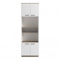 Ντουλάπα Κουζίνας Rowan Pakoworld Σε Λευκή-Sonoma Απόχρωση 60X42X182Εκ