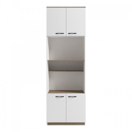 Ντουλάπα Κουζίνας Rowan Pakoworld Σε Λευκή-Sonoma Απόχρωση 60X42X182Εκ