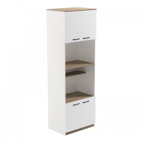 Ντουλάπα Κουζίνας Rowan Pakoworld Σε Λευκή-Sonoma Απόχρωση 60X42X182Εκ