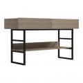 Κονσόλα Vien Pakoworld Σε Sonoma-Μαύρη Απόχρωση 139X43X75.5Εκ