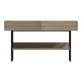 Κονσόλα Vien Pakoworld Σε Sonoma-Μαύρη Απόχρωση 139X43X75.5Εκ
