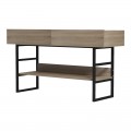 Κονσόλα Vien Pakoworld Σε Sonoma-Μαύρη Απόχρωση 139X43X75.5Εκ