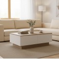 Τραπέζι Σαλονιού Winey Pakoworld Σε Sonoma-Λευκή Απόχρωση 90X60X31.5Εκ