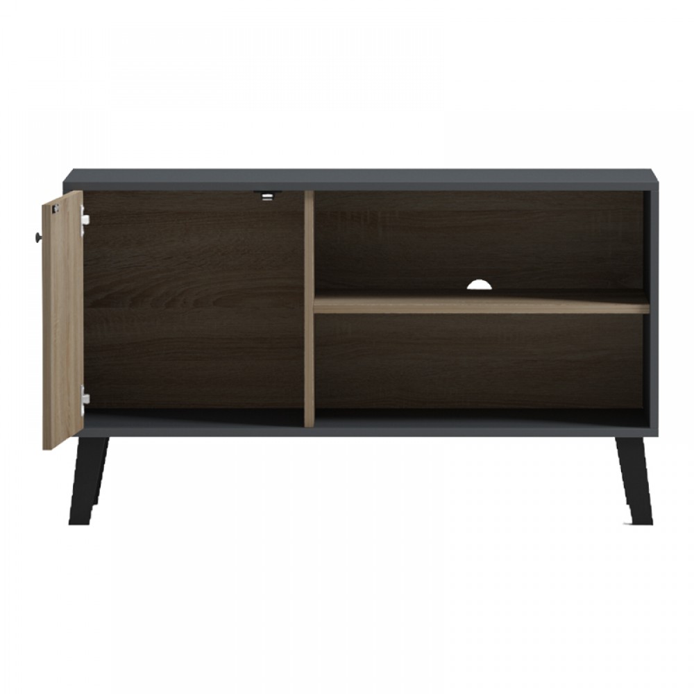 Έπιπλο Τηλεόρασης Tuscany Pakoworld Sonoma-Ανθρακί 100X40X51Εκ