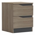 Κομοδίνο Verena Pakoworld Sonoma-Ανθρακί 40X40X50Εκ