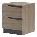 Κομοδίνο Verena Pakoworld Sonoma-Ανθρακί 40X40X50Εκ