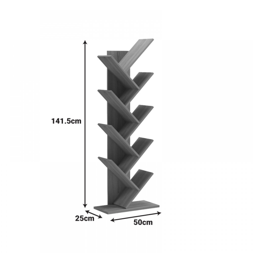 Βιβλιοθήκη Fyllo Pakoworld Sonoma 50X25X141.5Εκ