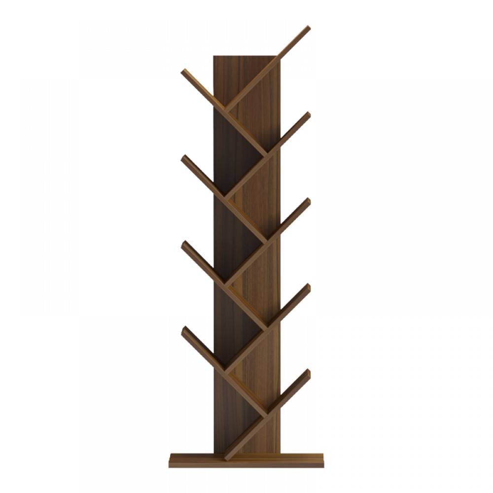 Βιβλιοθήκη Fyllo Pakoworld Καρυδί 50X25X141.5Εκ