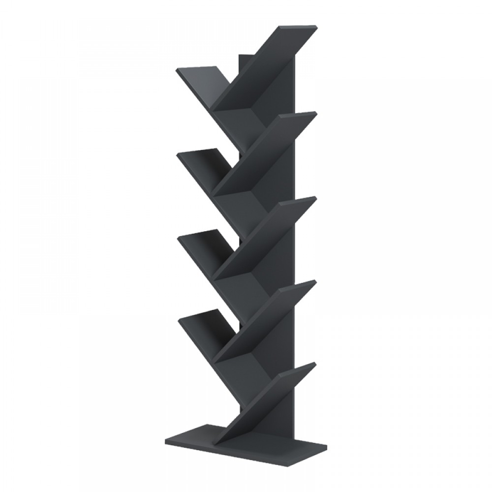 Βιβλιοθήκη Fyllo Pakoworld Ανθρακί 50X25X141.5Εκ