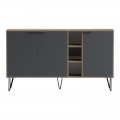 Μπουφές Balain Pakoworld Sonoma-Ανθρακί 142X35.5X83Εκ