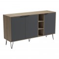 Μπουφές Balain Pakoworld Sonoma-Ανθρακί 142X35.5X83Εκ