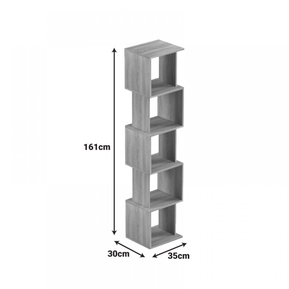 Βιβλιοθήκη Cubik Pakoworld Sonoma 35X30X161Εκ