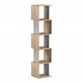 Βιβλιοθήκη Cubik Pakoworld Sonoma- Γκρι Μπεζ Οψη Μαρμάρου 35X30X161Εκ