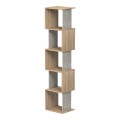 Βιβλιοθήκη Cubik Pakoworld Sonoma- Γκρι Μπεζ Οψη Μαρμάρου 35X30X161Εκ