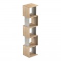 Βιβλιοθήκη Cubik Pakoworld Sonoma- Γκρι Μπεζ Οψη Μαρμάρου 35X30X161Εκ