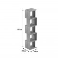 Βιβλιοθήκη Cubik Pakoworld Sonoma- Γκρι Μπεζ Οψη Μαρμάρου 35X30X161Εκ