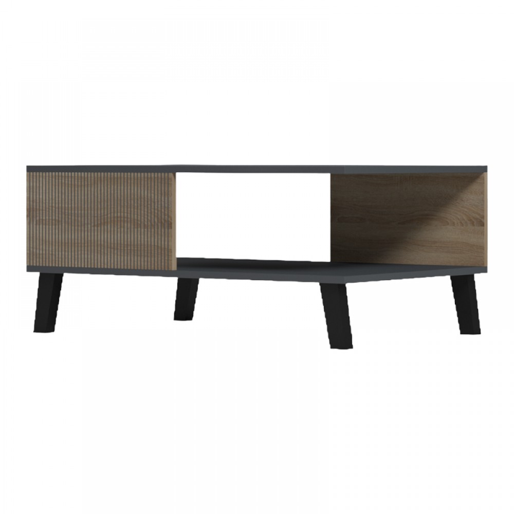 Τραπεζάκι Σαλονιού Tuscany Pakoworld Sonoma-Ανθρακί 83X54X34Εκ