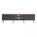 Έπιπλο Τηλεόρασης Gorna Pakoworld Sonoma-Ανθρακί 180X35X48.6Εκ