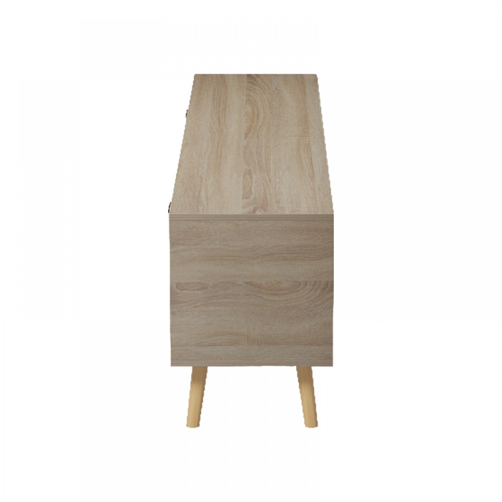 Έπιπλο Τηλεόρασης Gorna Pakoworld Sonoma-Ανθρακί 180X35X48.6Εκ