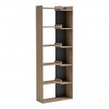 Βιβλιοθήκη Corpus Pakoworld Sonoma - Ανθρακί 61X22X162Εκ
