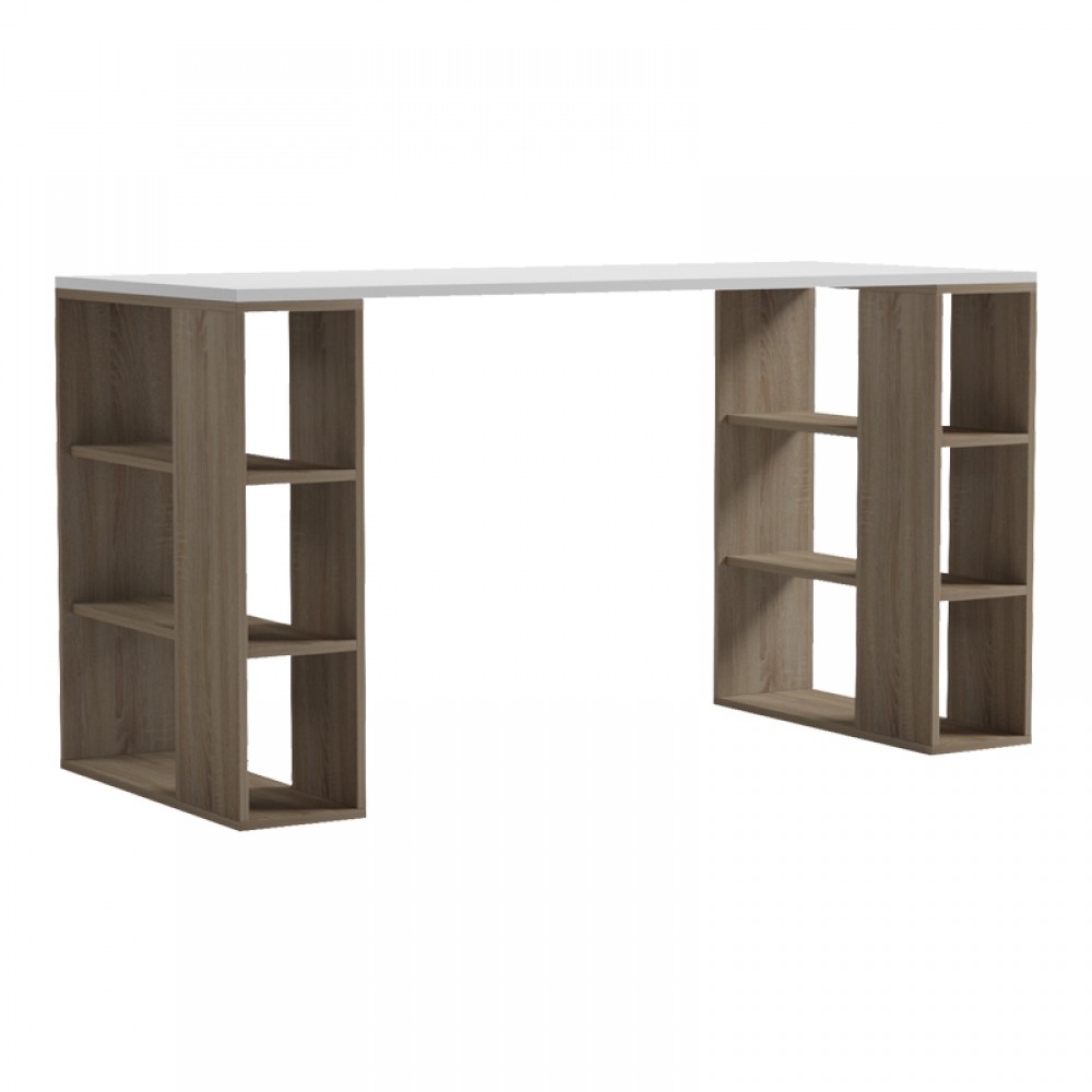 Γραφείο Εργασίας Praga Pakoworld Sonoma-Λευκό 140X60X75Εκ