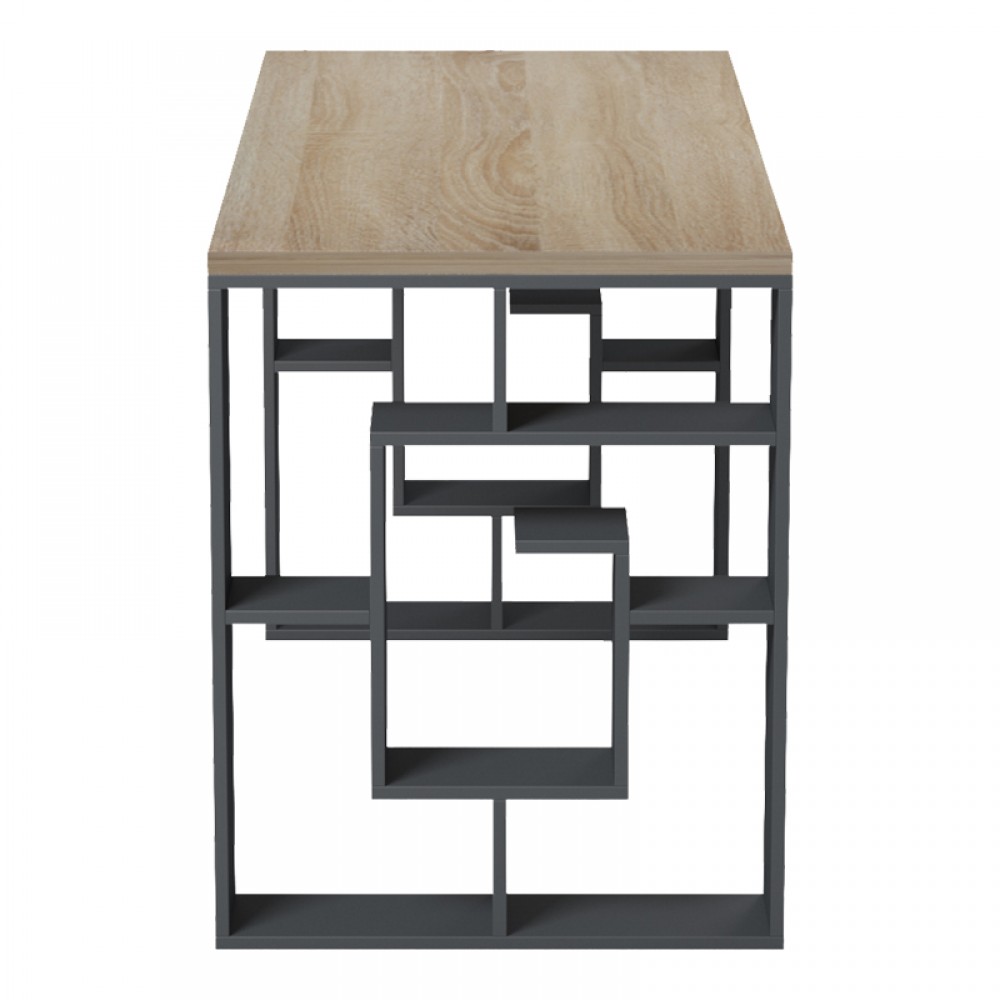 Γραφείο Εργασίας Lovet Pakoworld Ανθρακί-Sonoma 140X60X72Εκ