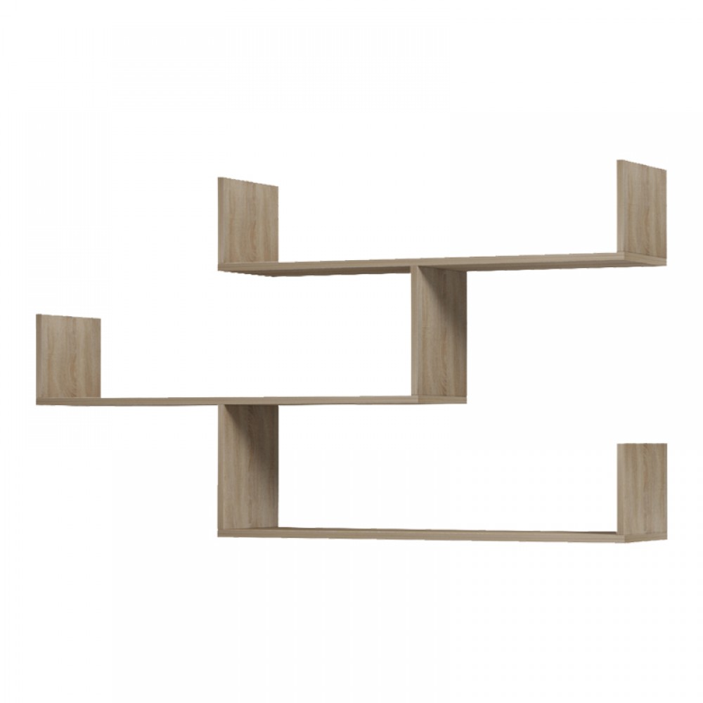 Ραφιέρα Τοίχου Tiber Pakoworld Sonoma 120X22X67Εκ