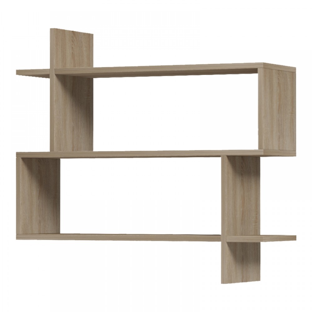 Ραφιέρα Τοίχου Paralel Pakoworld Sonoma 70X22X65,5Εκ