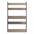 Επιδαπέδια Ραφιέρα Oranis Pakoworld Sonoma-Μαύρο 105X38X165Εκ