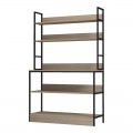 Επιδαπέδια Ραφιέρα Oranis Pakoworld Sonoma-Μαύρο 105X38X165Εκ