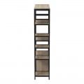 Επιδαπέδια Ραφιέρα Ranea Pakoworld Sonoma-Μαύρο 85X32X150Εκ