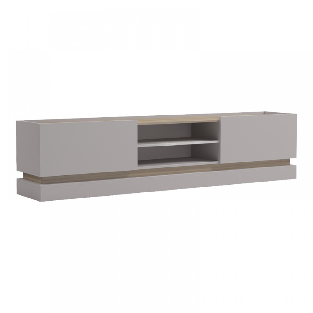 Έπιπλο Τηλεόρασης Wendo Pakoworld Taupe-Sonoma 200X37X47Εκ