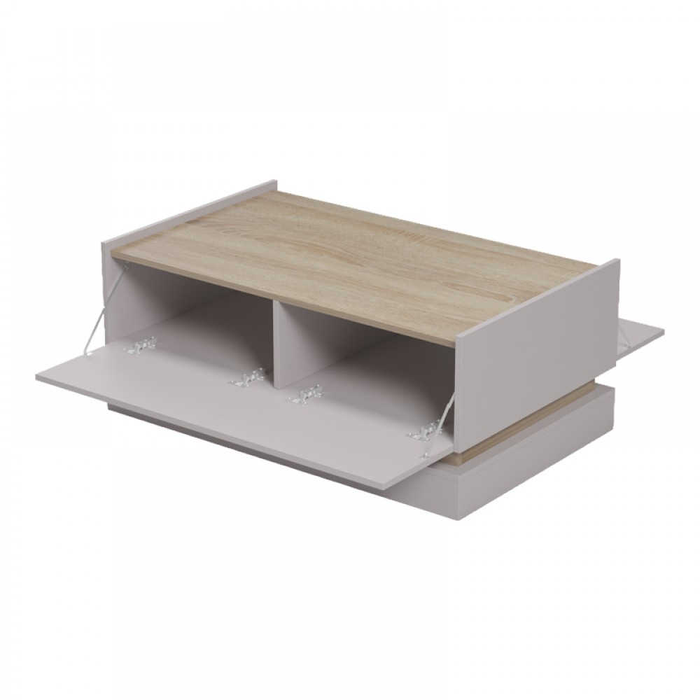 Τραπέζι Σαλονιού Wendo Pakoworld Taupe-Sonoma 97X60X40Εκ