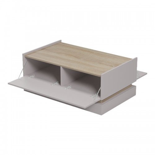 Τραπέζι Σαλονιού Wendo Pakoworld Taupe-Sonoma 97X60X40Εκ