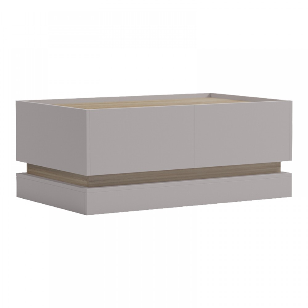 Τραπέζι Σαλονιού Wendo Pakoworld Taupe-Sonoma 97X60X40Εκ